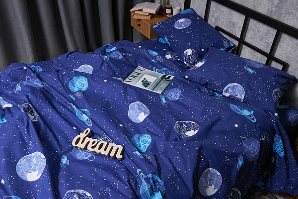 Фото - Комплект постельного белья Moon&Star Бязь Gold Люкс «Planets» 160х220х2 нав. 2х50х70 (MS-820004826)