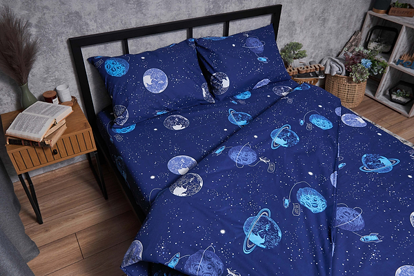 Фото - Комплект постельного белья Moon&Star Бязь Gold Люкс «Planets» 160х220х2 нав. 2х50х70 (MS-820004826)