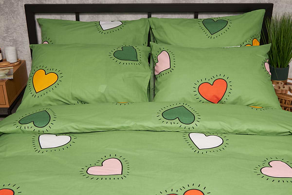 Фото - Комплект постільної білизни Moon&Star Бязь Gold Люкс Rainbow Hearts 175х210 (MS-820005360)