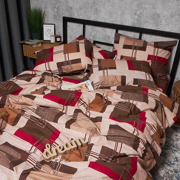 Фото - Комплект постельного белья Moon&Star Бязь Gold Люкс «Retro Geometry» 143х210х2 нав. 4х70х70 (MS-820006714)