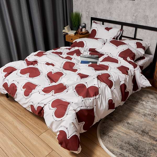 Фото - Комплект постільної білизни Moon&Star Бязь Gold Люкс Romantic Mood 143х210х2 нав. 4х70х70 (MS-820008779)