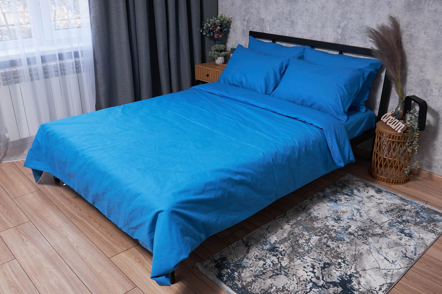 Комплект постельного белья Moon&Star Бязь Gold Люкс Sapphire 200х220 (MS-820001678)