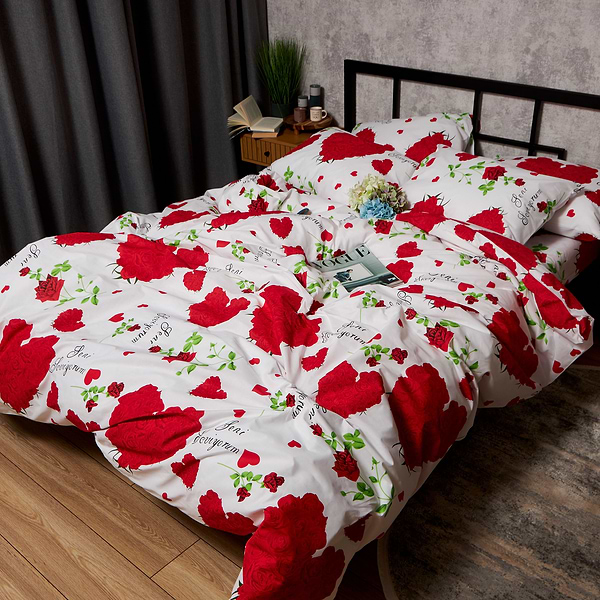 Фото - Комплект постільної білизни Moon&Star Бязь Gold Люкс Scarlet Romance 143х210 (MS-820009780)