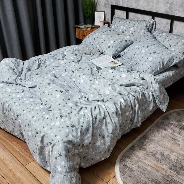 Фото - Комплект постельного белья детский Moon&Star 110х140 нав. 2х40х40 Silver Stars Бязь Gold Люкс (MS-830000260)