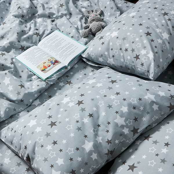 Фото - Комплект постельного белья детский Moon&Star 110х140 нав. 2х40х40 Silver Stars Бязь Gold Люкс (MS-830000260)