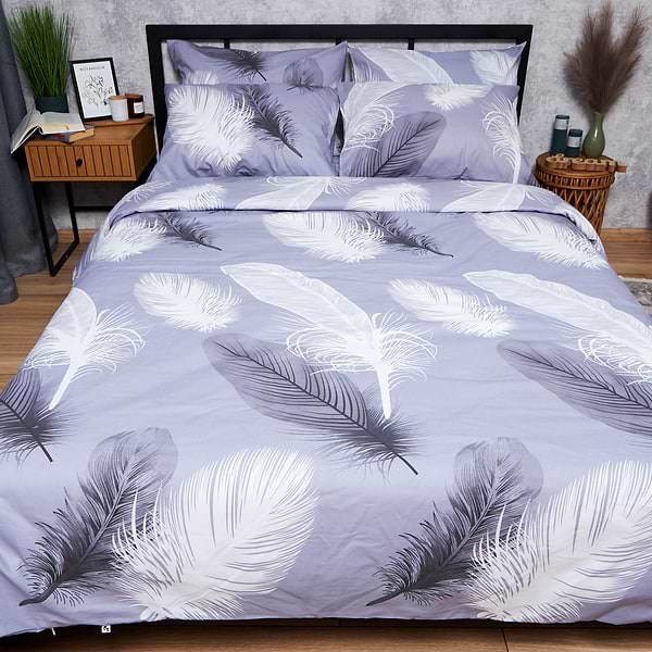 Фото - Комплект постельного белья Moon&Star Бязь Gold Люкс «Soft Plumes» 143х210х2 нав. 2х50х70 (MS-820006921)