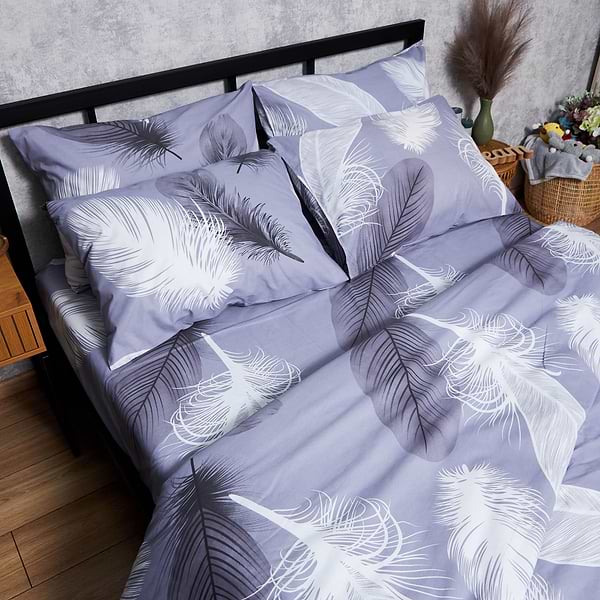 Фото - Комплект постельного белья Moon&Star Бязь Gold Люкс «Soft Plumes» 143х210х2 нав. 2х50х70 (MS-820006921)