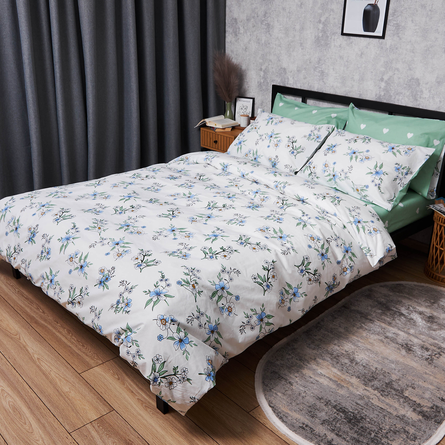 Комплект постельного белья Moon&Star Бязь Gold Люкс Spring Harmony 143х210 нав. 2х50х70 (MS-820006981)