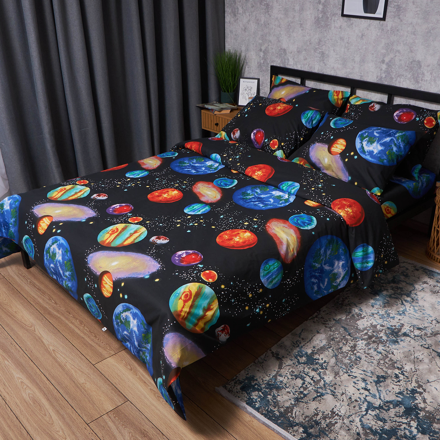 Комплект постільної білизни Moon&Star Бязь Gold Люкс Universe Magic 143х210 нав. 4х50х70 (MS-820007053)