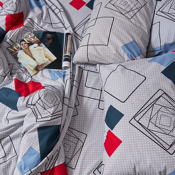 Фото - Комплект постільної білизни Moon&Star Бязь Gold Люкс «Urban Grid» 143х210х2 нав. 4х50х70 (MS-820007133)