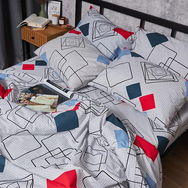 Фото - Підковдра двоспальна євро Moon&Star Бязь Gold Люкс Urban Grid 200x220 см (MS-870000763)