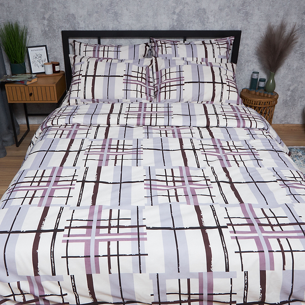 Фото - Комплект постільної білизни Moon&Star Бязь Gold Люкс «Urban Lines» 200х220 нав. 2х50х70 (MS-820007151)