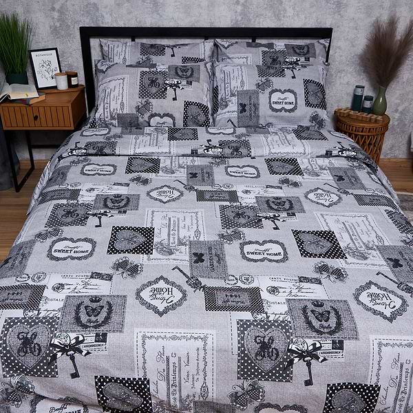 Фото - Комплект постельного белья Moon&Star Бязь Gold Люкс «Vintage Keys» King Size 220x240 нав. 2х70х70 (MS-820007282)