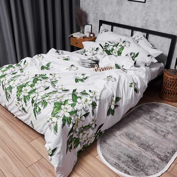 Фото - Комплект постільної білизни Moon&Star Бязь Gold Люкс «Wisteria White» King Size 220x240 нав. 2х70х70 (MS-820007457)