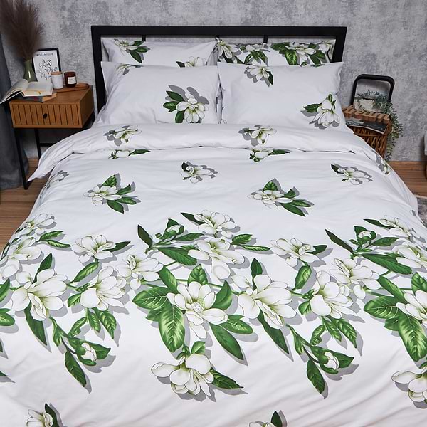 Фото - Комплект постільної білизни Moon&Star Бязь Gold Люкс «Wisteria White» King Size 220x240 нав. 2х70х70 (MS-820007457)