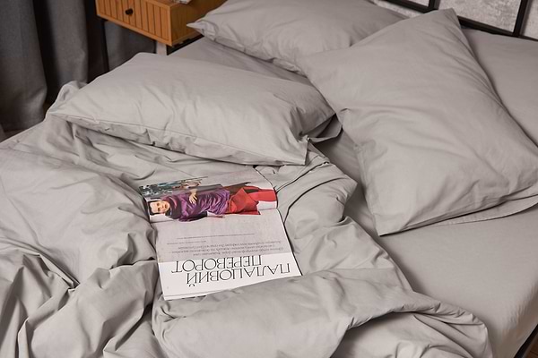 Фото - Комплект постільної білизни Moon&Star King Size 220x240 Gray Бязь Gold Люкс (MS-820001113)