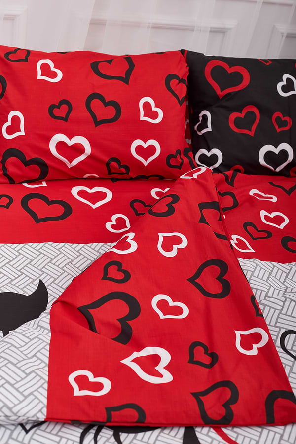 Фото - Комплект постільної білизни Moon&Star Бязь Gold Люкс «Love Cats» 160х220х2 нав. 2х40х60 (MS-820002970)