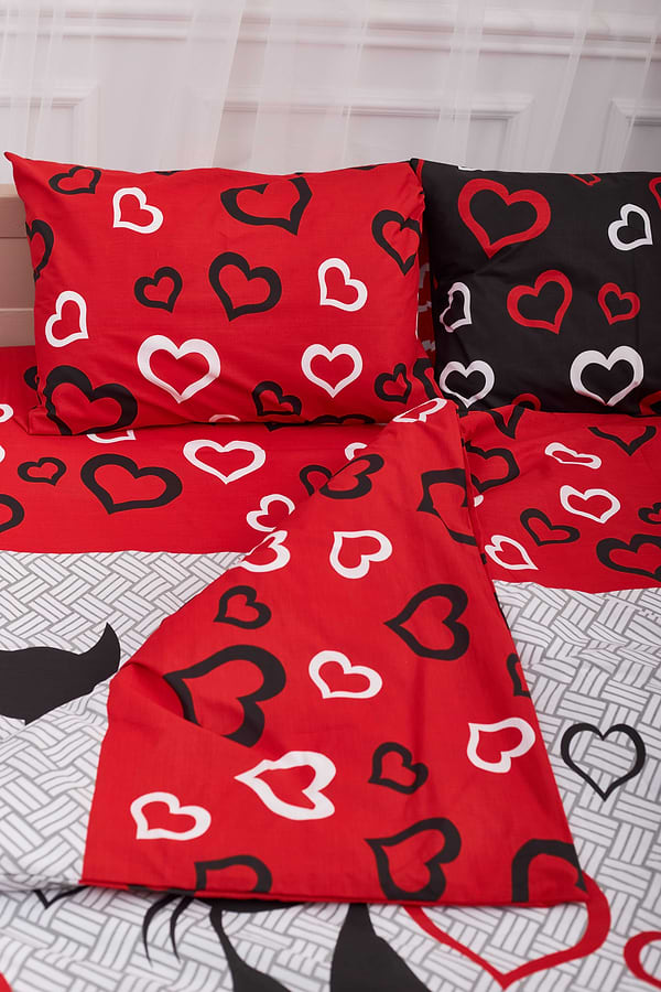 Фото - Комплект постільної білизни Moon&Star Бязь Gold Люкс «Love Cats» 160х220х2 нав. 2х40х60 (MS-820002970)