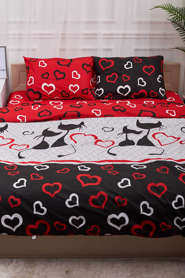 Фото - Комплект постільної білизни Moon&Star Бязь Gold Люкс «Love Cats» 160х220х2 нав. 2х40х60 (MS-820002970)