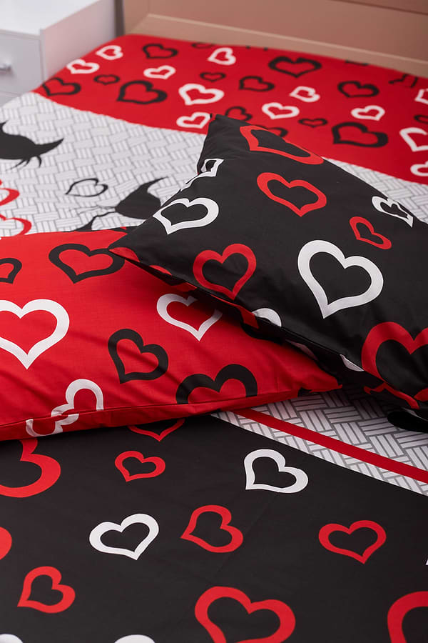 Фото - Комплект постільної білизни Moon&Star Бязь Gold Люкс «Love Cats» 160х220х2 нав. 2х40х60 (MS-820002970)