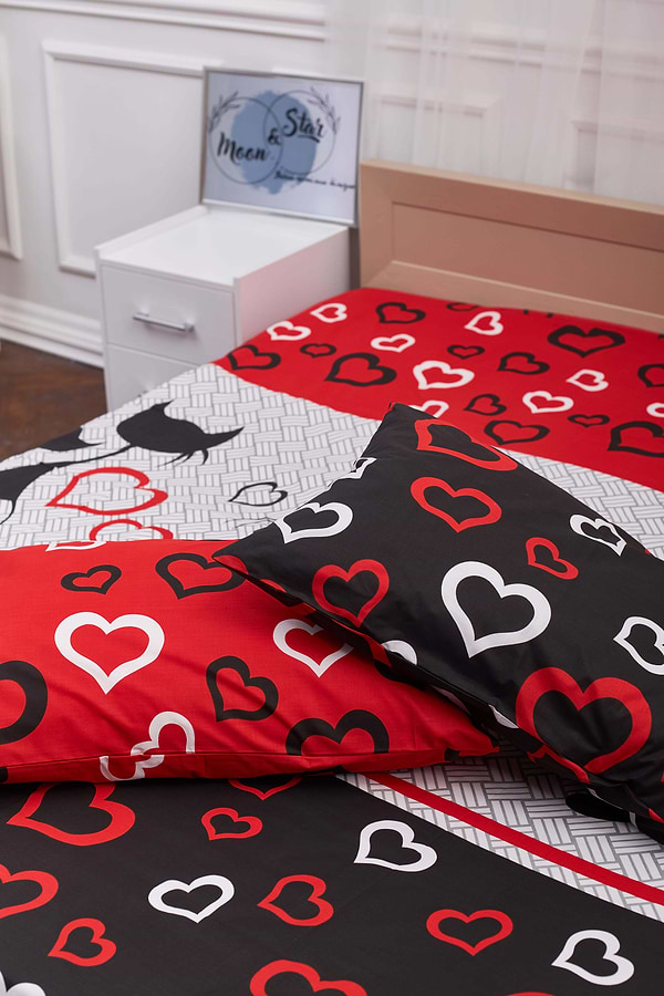 Фото - Комплект постільної білизни Moon&Star Бязь Gold Люкс «Love Cats» 160х220х2 нав. 2х40х60 (MS-820002970)