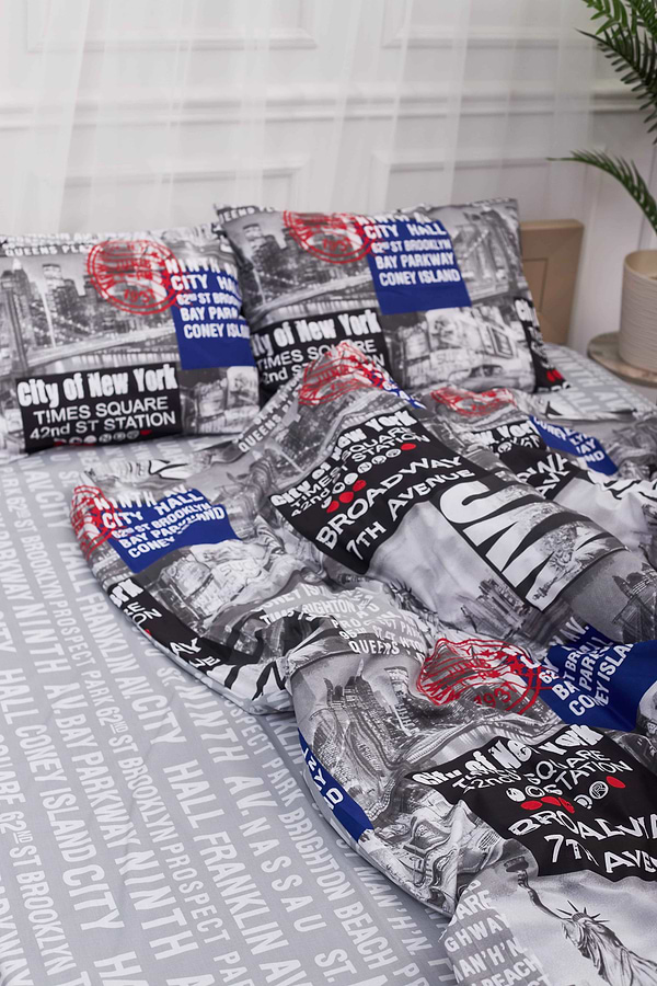 Фото - Комплект постельного белья Moon&Star 200х220 см нав. 2х70х70 New York Бязь Gold Люкс (MS-820001223)