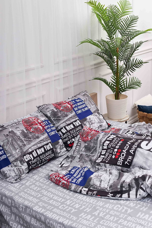 Фото - Комплект постельного белья Moon&Star 200х220 см нав. 2х70х70 New York Бязь Gold Люкс (MS-820001223)