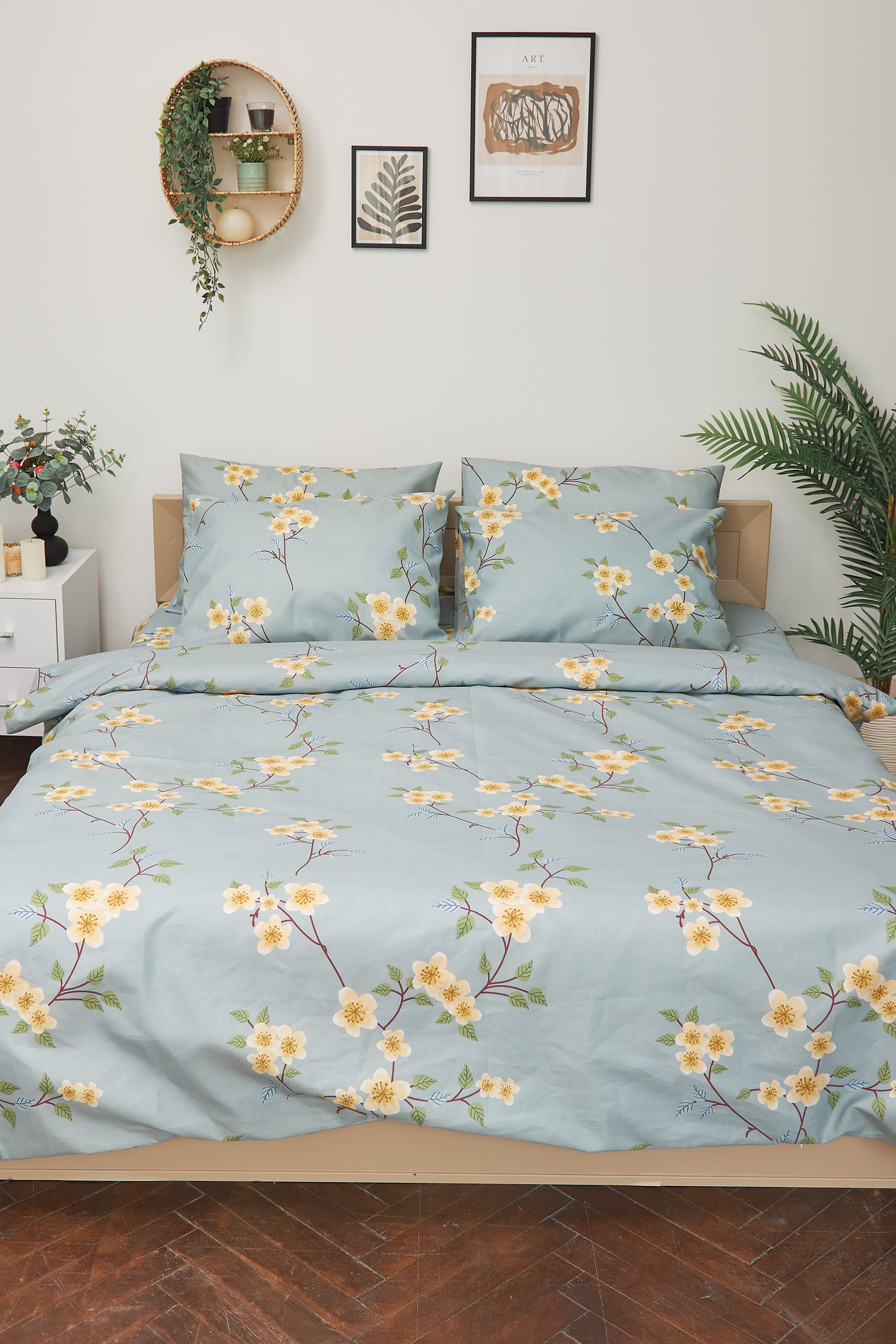 Комплект постельного белья Moon&Star King Size 220x240 Spring Flower Микросатин Premium (MS-820001392)