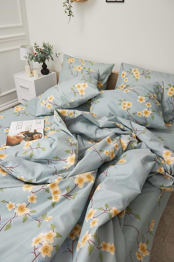 Фото - Комплект постельного белья Moon&Star 200х220 см нав. 4х50х70 Spring Flower Микросатин Premium (MS-820001401)