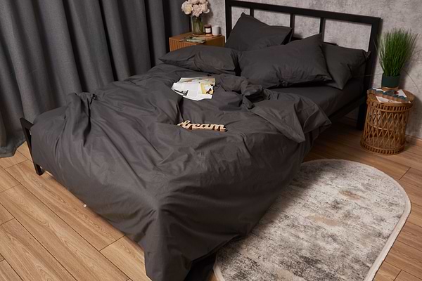 Фото - Комплект постільної білизни Moon&Star 200х220 см нав. 2х70х70 Sweat Gray Бязь Gold Люкс (MS-820001332)