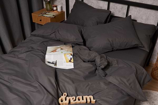 Фото - Комплект постільної білизни Moon&Star 200х220 см нав. 2х70х70 Sweat Gray Бязь Gold Люкс (MS-820001332)