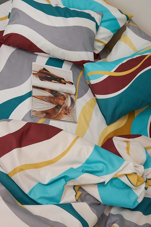 Фото - Комплект постільної білизни Moon&Star 200х220 см нав. 4х70х70 Tangerine Мікросатін Premium (MS-820001437)