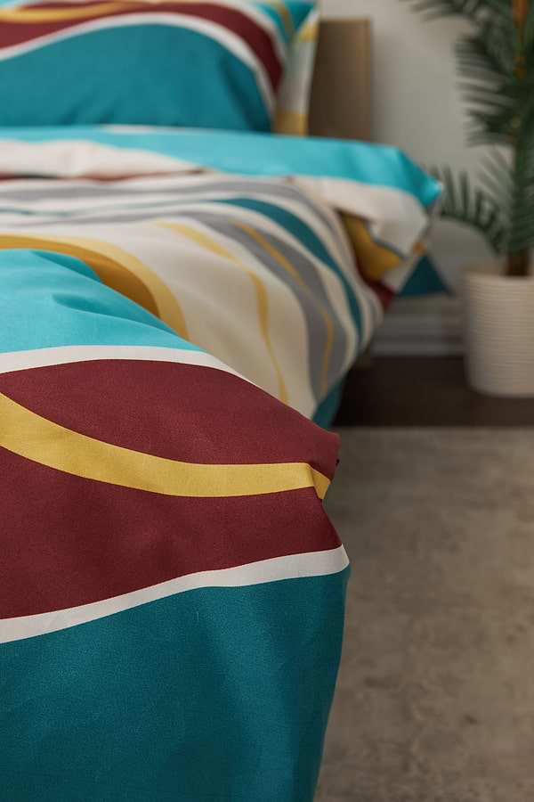 Фото - Комплект постільної білизни Moon&Star 200х220 см нав. 4х70х70 Tangerine Мікросатін Premium (MS-820001437)