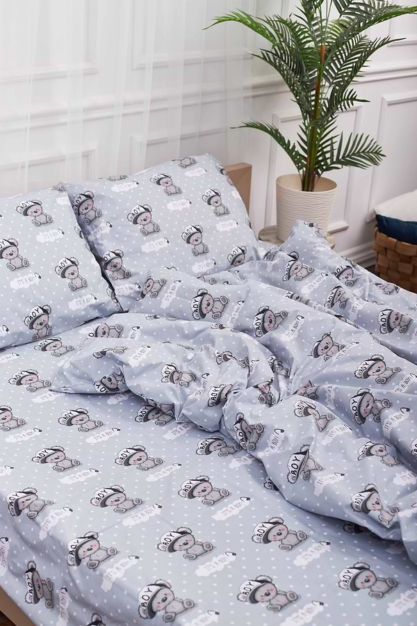 Фото - Комплект постельного белья Moon&Star Бязь Gold Люкс Teddy Boy 143х210 (MS-820002973)