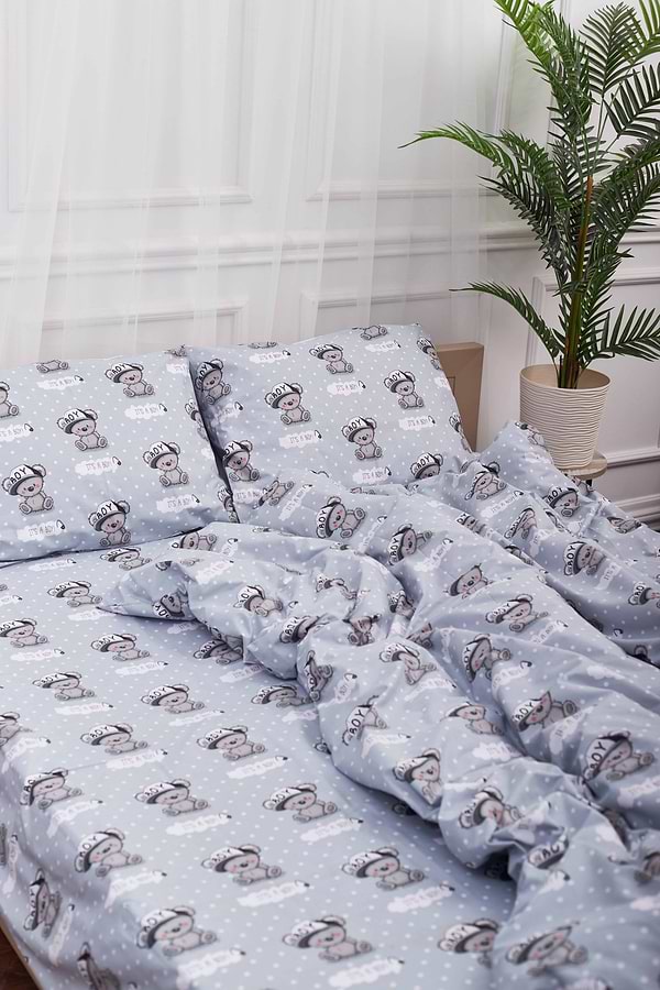 Фото - Комплект постельного белья детский Moon&Star 110х140 нав. 2х40х40 Teddy Boy Бязь Gold Люкс (MS-830000020)