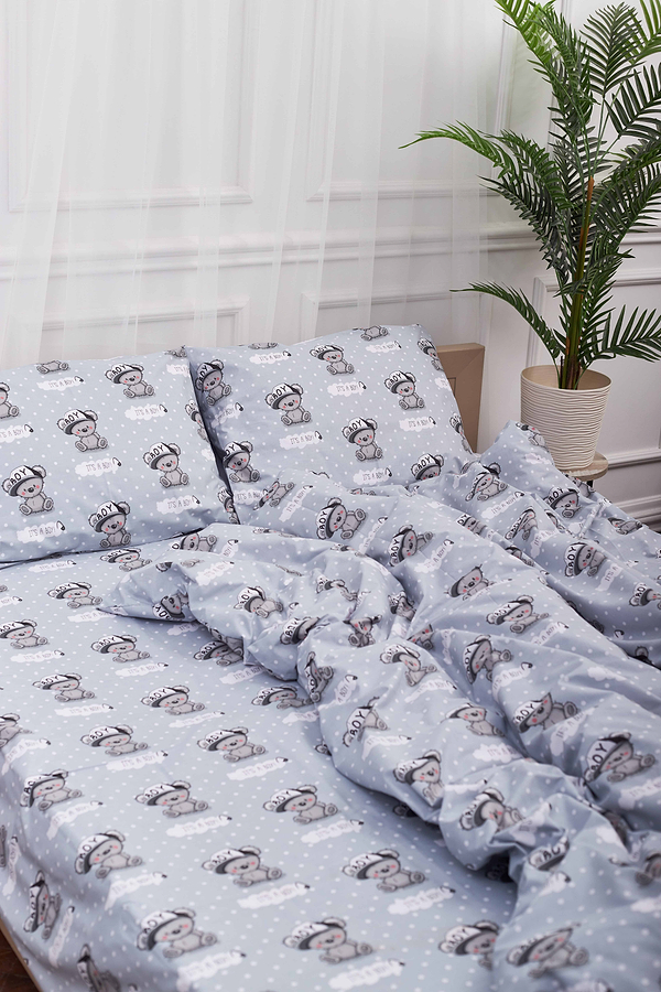 Фото - Комплект постільної білизни Moon&Star 175х210 см нав. 4х70х70 Teddy Boy Бязь Gold Люкс (MS-820001364)