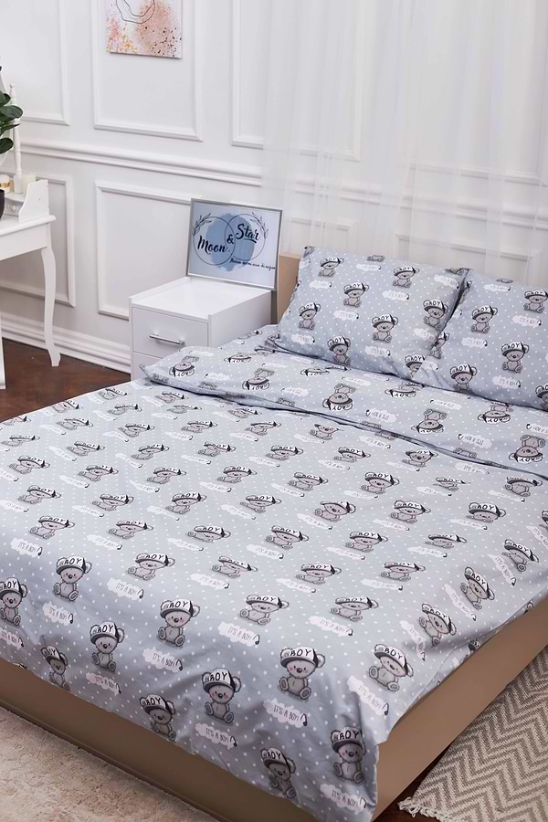 Фото - Комплект постельного белья Moon&Star 200х220 см нав. 2х50х70 Teddy Boy Бязь Gold Люкс (MS-820001366)