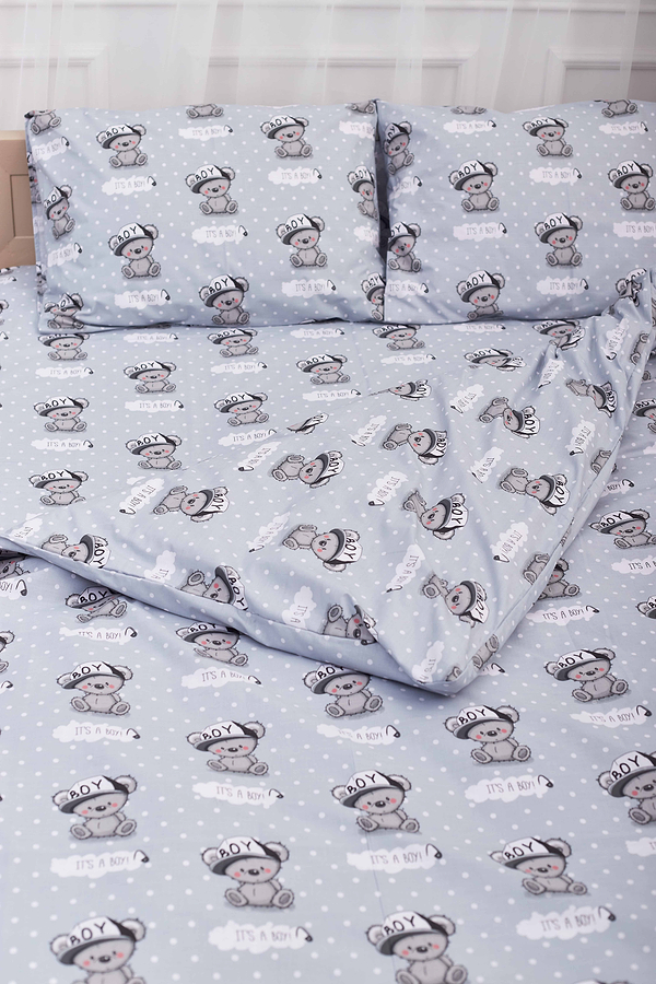 Фото - Комплект постільної білизни Moon&Star 175х210 см нав. 4х70х70 Teddy Boy Бязь Gold Люкс (MS-820001364)