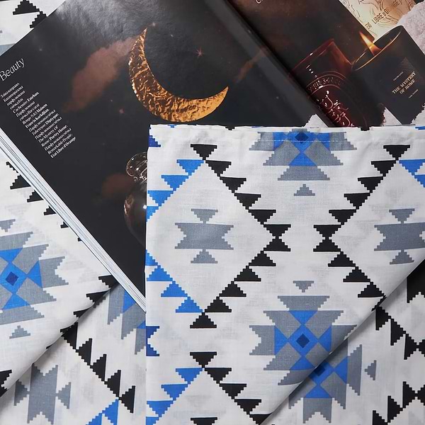 Фото - Простирадло двоспальне Moon&Star Blue Mosaic Бязь Gold Люкс 180х220 см (MS-860000122)