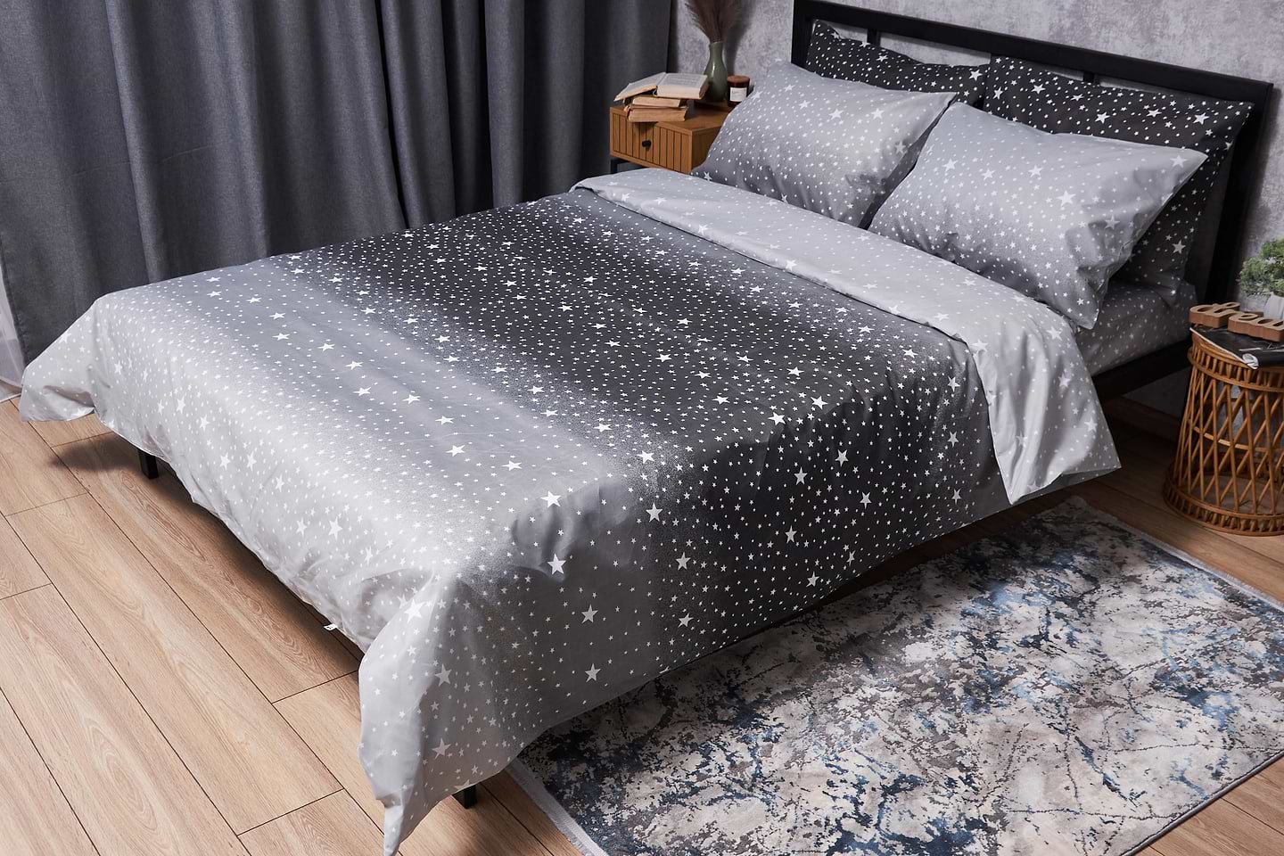 Комплект постільної білизни Moon&Star Premium Starry Night 160х220 (MS-820005132)