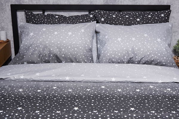 Фото - Комплект постільної білизни Moon&Star Мікросатин Premium «Starry Night» 160х220х2 см нав. 2х50х70 (MS-820005141)