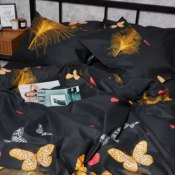 Фото - Комплект постельного белья Moon&Star Микросатин Premium Golden Flutter 143х210 см нав. 2х50х70 (MS-820007821)