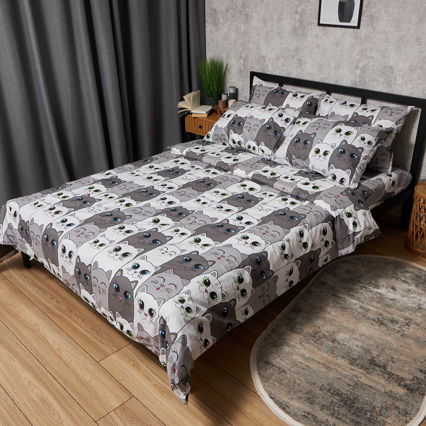 Комплект постільної білизни Moon&Star Бязь Gold Люкс Furry Friends 180х220 см нав. 50х70 2 шт. (MS-880000220)