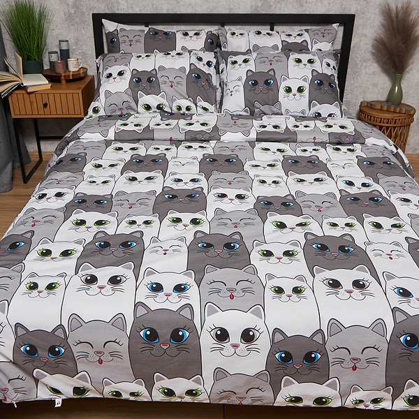 Фото - Комплект постільної білизни Moon&Star Бязь Gold Люкс Furry Friends 180х220 см нав. 70х70 2 шт. (MS-880000221)