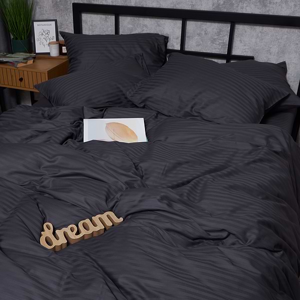 Фото - Комплект постельного белья Moon&Star Satin Stripe Dark Serenity (MS-890000824)