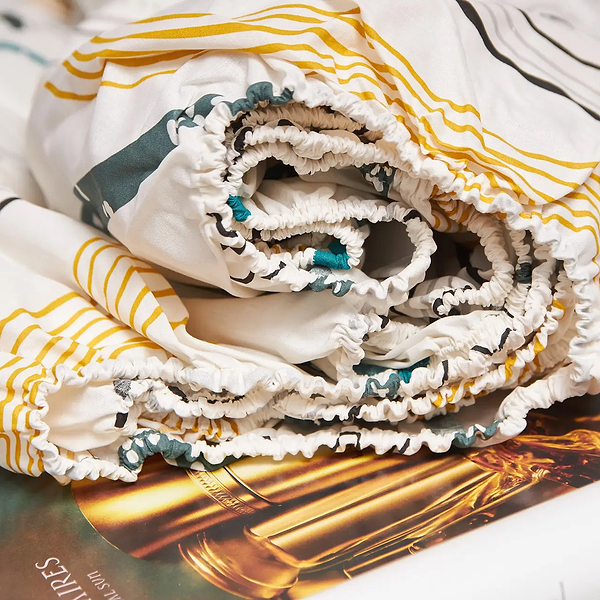 Фото - Простирадло євро Moon&Star Natural Waves Бязь Gold Люкс 200х220х25 см (MS-850001319)