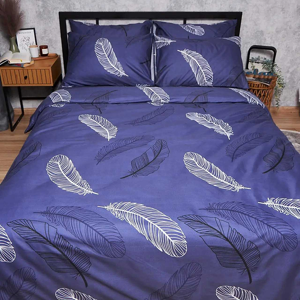 Фото - Комплект постельного белья Moon&Star Микросатин Premium Night Feathers 160х220 см нав. 2х70х70 (MS-820007967)