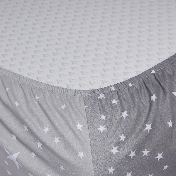 Фото - Простирадло односпальне Moon&Star на гумці Night Sky Бязь Gold Люкс 120х190х20 см (MS-850000847)