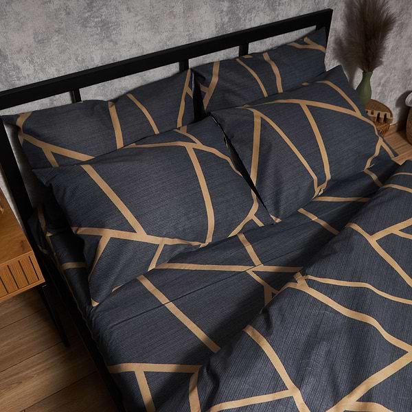 Фото - Комплект постельного белья Moon&Star Микросатин Premium Deep Blue Luxe 180х220 нав. 50х70 см 2 шт. (MS-880000544)