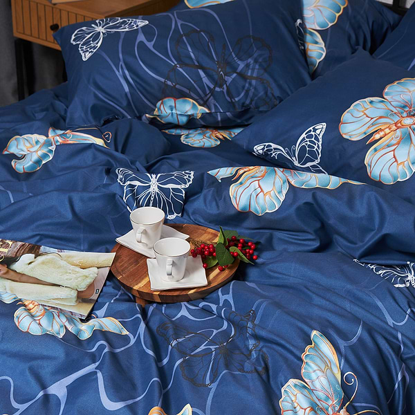 Фото - Комплект постільної білизни Moon&Star Мікросатин Premium «Flutter Dreams» 143х210 см нав. 4х70х70 (MS-820007719)